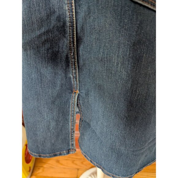 Levis Womens Denim Pencil Skirt Blue Mid-Rise Button Closure Back Pockets Size M - Picture 5 of 10